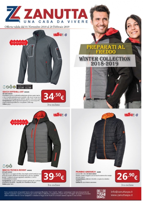 Promozione abbigliamento da lavoro autunno-inverno 2018 Promozione abbigliamento da lavoro autunno-inverno 2018