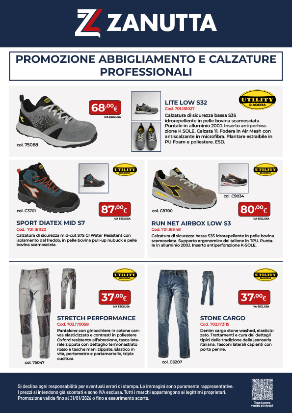 Promozione abbigliamento e calzature Diadora