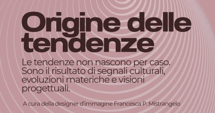 Locandina evento Zanutta Milano "Origine delle Tendenze", 16 aprile 2026 con Francesca P. Mistrangelo.