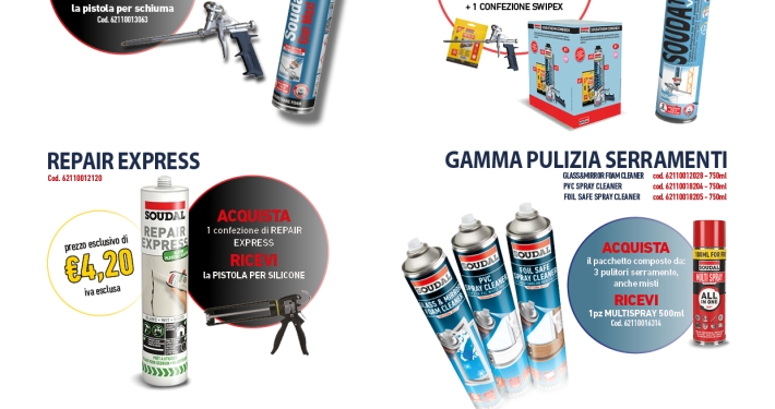 Promozione Soudal da Zanutta: schiume, sigillanti e adesivi in offerta